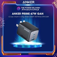 Củ sạc nhanh Anker 735 Prime 67W GaN (3 Cổng) - A2669 sạc nhanh điện thoại laptop - Bảo hành 12 thán