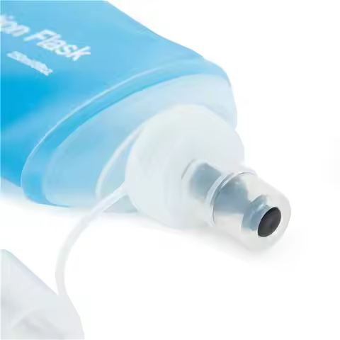 Hiking TPU Folding Water Bottle Water Bag Blue Collapsible Water Bottle Soft Flask Hydration Pack 50