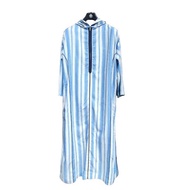 Gamis Hoodie Djellaba Maroko Jalabah Jubah Kapucong Maroko Pria Linen