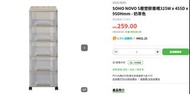 SOHO NOVO 5層塑膠層櫃 奶茶色