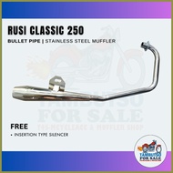 ◿ ✉ ☪ Rusi Classic 250 Bullet Pipe Type Muffler for Rusi Classic 250 Exhaust pipe