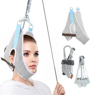 Afdeal Hanging Neck Traction Kit Adjustable Cervical Traction Device Chiropractic Neck Correction St
