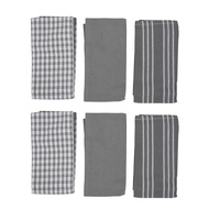 6x Towels 100% Natural Cotton The Best Tea Towels Dish Cloth Absorbent and Lint-Free
