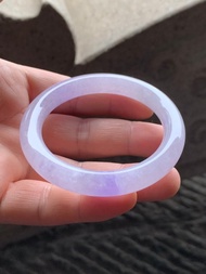 冰種玉鐲 天然翡翠玉鐲 A玉 手鐲 • 冰種紫羅蘭翡翠圓鐲