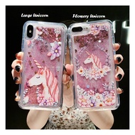 Honor Play/7X/8X/8XMAX/9/9I/10/10i/lite/View9/View10/View20 Pink Unicorn Silicone phone case Glitter