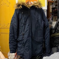 Alpha industries  鋪棉軍裝連帽外套 N-3B 大衣 海軍藍M #蛇年行大運