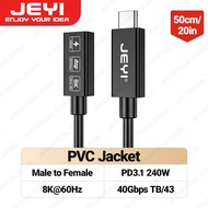 JEYI Thunderbolt 4 Cable USB4.0 40Gbps Coaxial Wire With PD3.1 240W Charging 8K Display/Dual 4K Comp