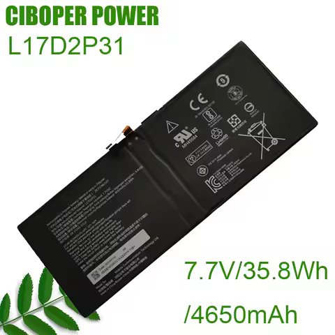 CP Tablet Battery L17D2P31 7.7V/35.8Wh/4650mAh For Yoga Book C930 YB-J912F YB-J912L Notebook