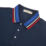 Guy Laroche เสื้อโปโลแขนสั้น สีกรม คอปกทอ JACQUARD ทรง Extra FIT รุ่น BKL6310S5NV