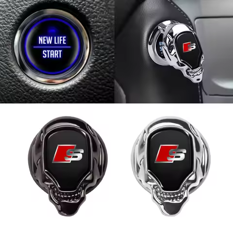1pcs Car One-Click Start Buttons Protective Center Cover Decoration For Audi A3 A4 A5 B6 A7 B8 S4 S6