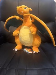 【日本正版】Pokémon Center 經典大噴火龍 Charizard 毛公仔（連原裝彩牌 Tag / 現貨）