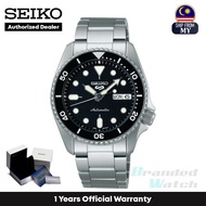 [Official Warranty] Seiko SRPK29K1 Men's Seiko 5 Sport SKX Midi Black Dial Stainless Steel Strap Watch
