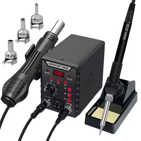 A-8586 Digital Hot Air Gun Dismantling and Welding Table 2-in-1 Adjustable Temperature 936 Electric 