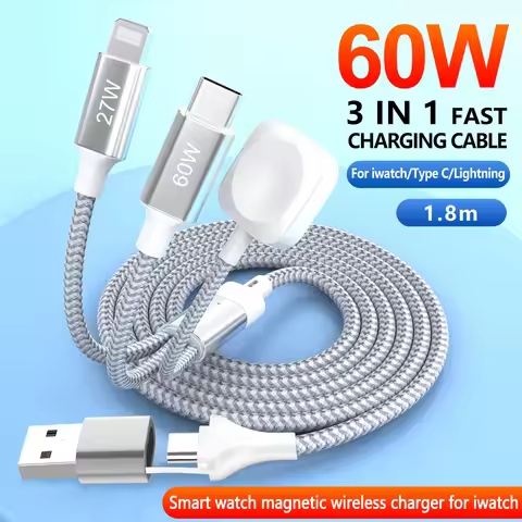 USB C Charger for Apple Watch, 3 in 2 Charging Cable with for Apple iWatch iPhone 15/14/13/12Pro, Ny
