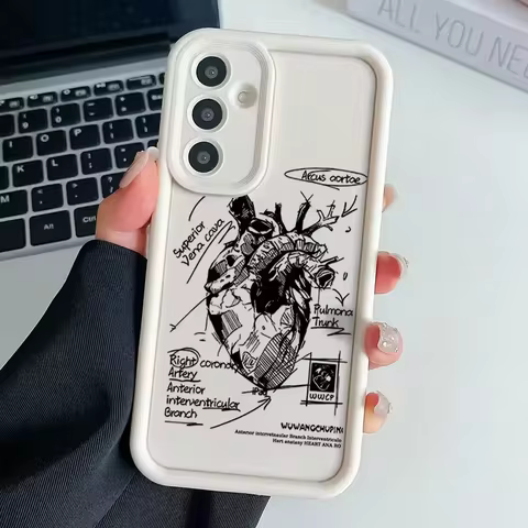Cardiovascular Model Heart For Samsung Case S24 S23 S22 S21 Ultra Plus Fe A55 A54 A53 A52 A35 A25 A1