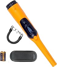 Fully Waterproof Pinpointing LCD Gold Metal Detector with LED Flashlight, Portable 360° Scan Searchi