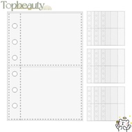 TOPBEAUTY Card Protector Sleeves,  6-Ring A7 Binder Pages, A7 Binder Refill