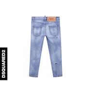 D DSQUARED2/D2 Power Autumn Winter Ladies Straight Loose Street Trendy Decoration Ripped Jeans