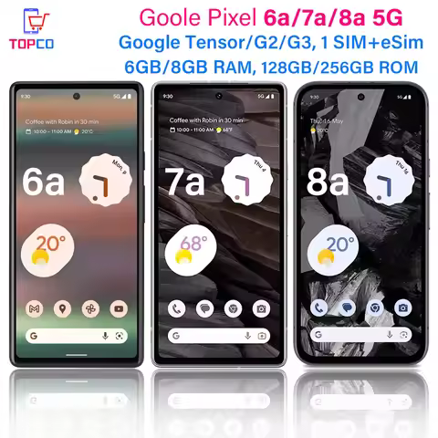 Google Pixel 6a/7a/8a 5G 128GB 6GB/8GB RAM 6.1" Google Tensor NFC e-Sim Android Unlocked Original Ce