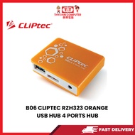 B06 CLIPTEC RZH323 ORANGE USB HUB 4 PORTS HUB