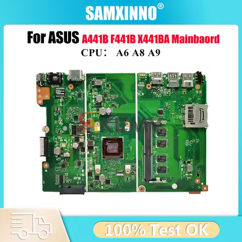 X441BA Laptop Motherboard For ASUS VivoBook X441B F441B X441BA A441B Notebook Mainboard With A6 A8 A