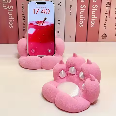 Cute Cat Paw Phone & Tablet Stand-1PC Lazy Support Holder for Binge-Watching,Adorable Desktop Decora