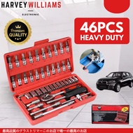 46PCS Chrome Vanadium Bolt Socket 46PC Wrench Screwdriver Bit Set Repairing Kit Tool Repair Ratchet 