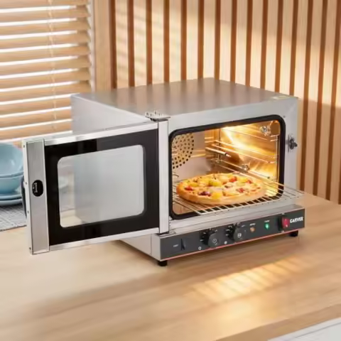 Commercial Convection Oven, 22L/20 Qt Stainless Steel Air Fryer Toaster Oven Combo, 3-Tier Counterto