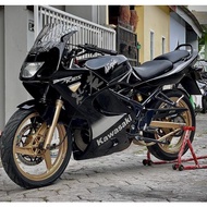STRIPING STICKER ORI LIS STANDAR DECAL KAWASAKI NINJA RR OLD tahun 2009 2010 HITAM