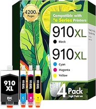 910XL 910 8015e 8025e Ink Cartridges Replacement for HP Ink 910XL Black and Color Combo Pack OfficeJ