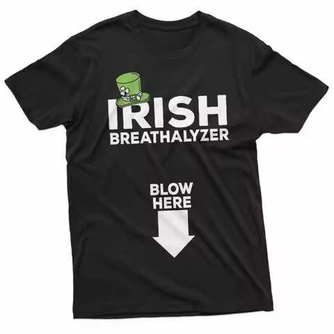 Irish Breathalyzer T-Shirt Irish Patriotic Tee Funny St. Patrick's Day Mens Tshirt Saint Paddy Shirt