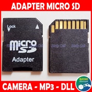Adapter Tempat Kartu Memory HP MicroSD Alat Converter Buat Memori Kamera Digital Camera CANON SONY DLSR MIRRORLESS Nikon Fujifilm Panasonic Olympus Leica Untuk Micro SD Vgen Adata Sandisk 256GB 128GB 64GB 32GB 16GB