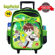 BB-SHOP🔥🎒Kids Luggage 16" (ขนาดใหญ่-L) Trio กระเป๋าเป้มีล้อลากสำหรับเด็ก กระเป๋านักเรียน ลายเจ้าหญิง