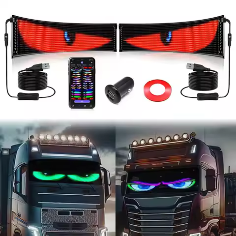 Devil Eyes Bluetooth App Control LED Car Sign Animation LED Matrix Pixel Panel DIY Programmable LED 