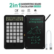 Rechargeable Tablet Calculator Small Portable Small Notepad Basic Office Calculator Notepad, Mute Fo