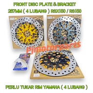RSX150 RS150 (4 LUBANG) 267MM FLOATING FRONT DISC BRAKE PLATE PIRING & BRACKET DEPAN - 4 HOLE YAMAHA