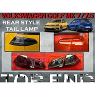 VOLKSWAGEN GOLF MK7/MK7.5 REAR TAIL LAMP DYNAMIC LED REAR LAMP(WITH SINGLA RUNNING)SEQUENTIAL SIGNAL