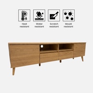 VHIVE Preston 1.8m TV Console Cabinet - Walnut Maple 180cm Cabinet Storage Sideboard Cupboard