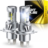 AUXITO 1Pair H4 9003 HB2 100W 30000LM LED Headlight Bulbs Canbus 6500K White with Fan Plug and Play