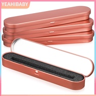 YEAHIBABY 4 Pcs Empty Pen Gift Case Gold Pencil Holder Metal Ballpoint Cases Pens Present Boxes Fountain Jewelry Display Hard Tin