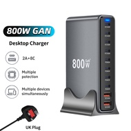 600W 800W GaN Desktop Charger PD Fast Charging Power Adapter PD3.1 Charger 3A8C with Base Singapore 