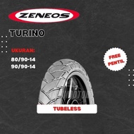 TERBARU BAN MOTOR ZENEOS TURINO RING 14 80/90-14 90/90-14 TUBELESS