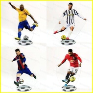 COOL World Cup Football Star Ronaldo Beckham Messi Mbappé Haaland Action Figure Acrylic Model Toys T