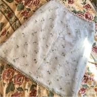 (爽快包順豐) SALE❣️[XS-M] [古着]日本🇯🇵x中國風🇨🇳現代改良旗袍款淺藍色碎花喱士半截裙 Unique vintage😍Japanese mix Chinese qipao style