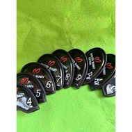 Golf Club Iron Headgear Crystal Material Material Embroidery Unisex Club Cover 4-9SAP 9 Pcs
