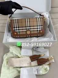 全新閒置✨全港最平 ‼支持面交陪驗 ‼🌈Burberry Top Handle Note Bag 81097871 Archive beige/briar brown 棕色 米色💖可斜背 可單肩👏現貨