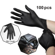 20/30/50/100pcs black disposable gloves latex nitrile butadiene rubber gloves Tattoo special glove accessories tools