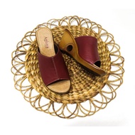 SANDAL WANITA /SELOP WANITA SOL KAYU HAK 5 CM KULIT SAPI ASLI 100% ORIGINAL MADE IN SUKAREGANG GARUT