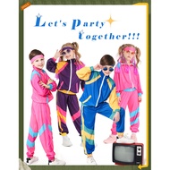 Disco Performance Costume Male disco Girls Costume Dance Hop Sports Hip Tricolor Sports Casual Costu