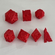 Cheese Dice 3D Printed 7PCS Polyhedral Food Themed Dice Set Dice Play Board Game lameintmy